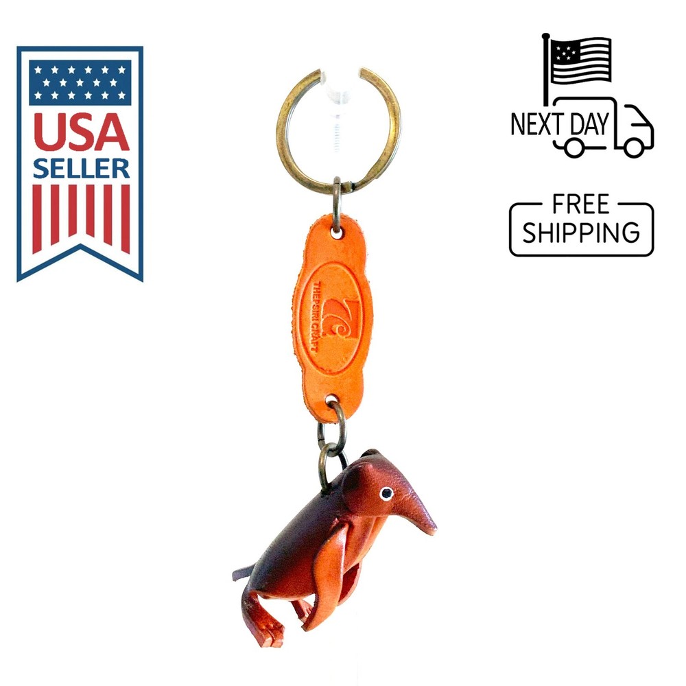 Penguin Handmade Leather Keyring