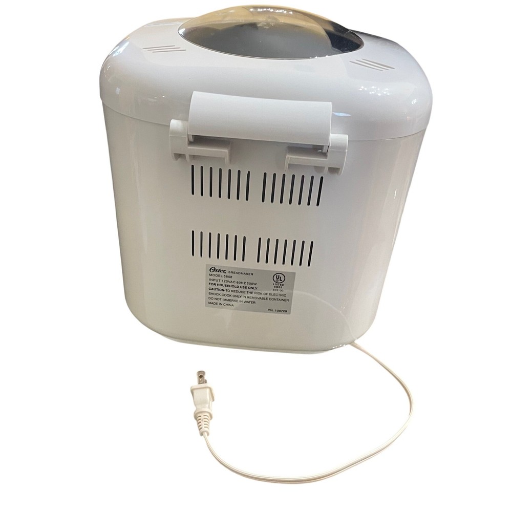 Oster 5858 Compact Breadmaker White 1.5lb ExpressBake Bread Machine Programmable