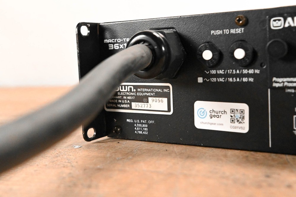 Crown Macro-Tech 36x12 2-Channel Power Amplifier CG01VS2