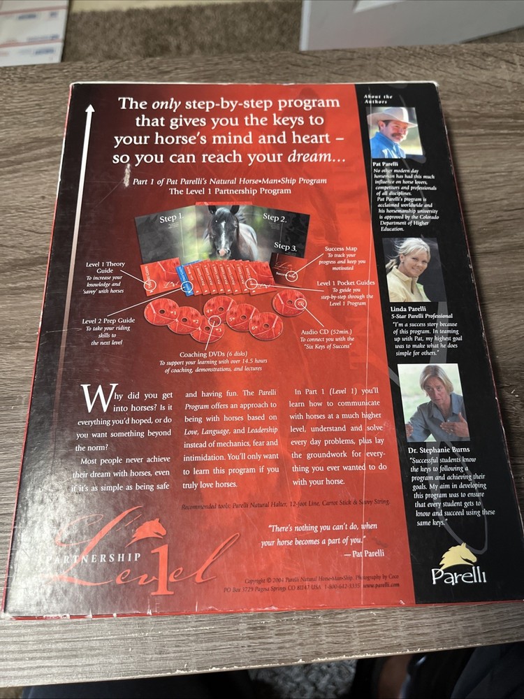 Parelli Partnership Level 1 Training Natural Horsemanship Program Set. Read.