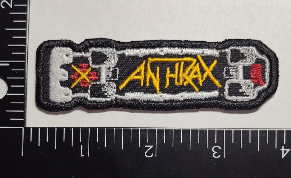 Retro Skateboarding Anthrax Patch Skateboard Hook Loop Tactic High Quality Patch