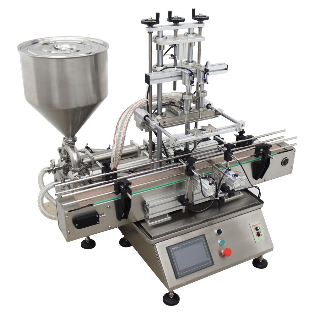 New Double Head 110V Desktop Fully Automatic Paste Filling Machine 100-1000ml