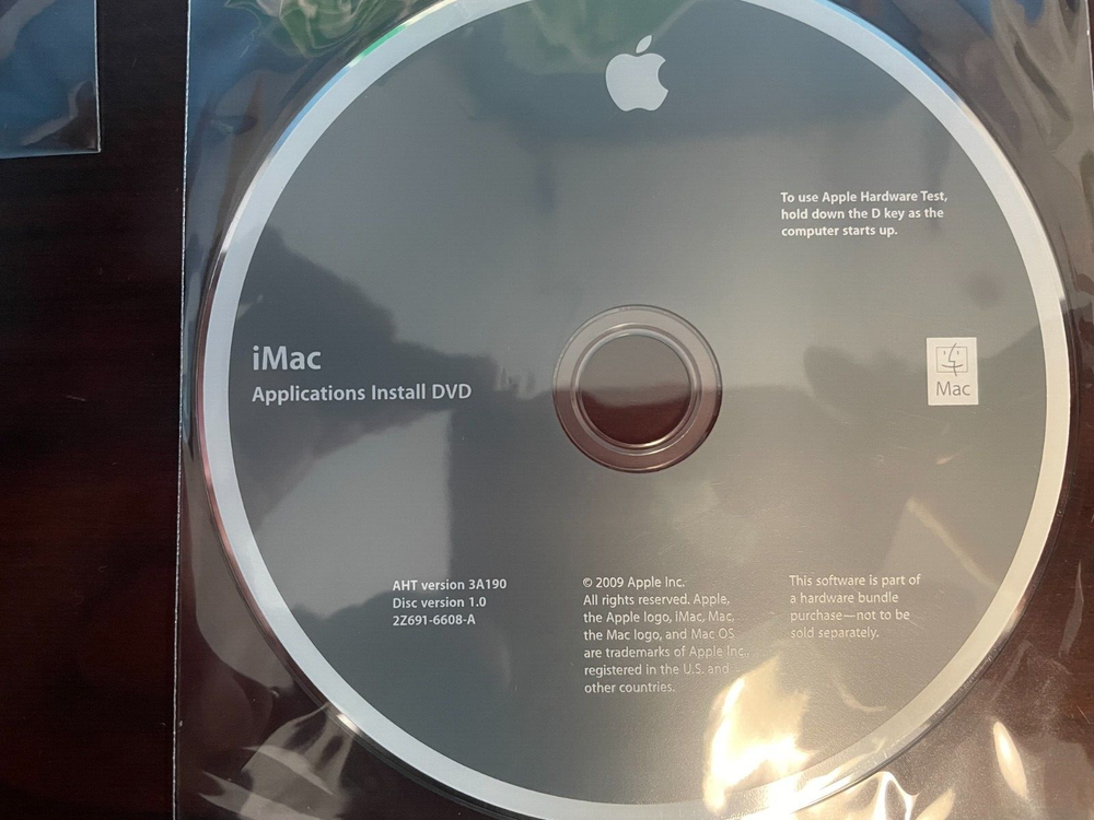 Apple iMac Mac OS X 10.6.2 Install DVD & Application Install DVD Bundle