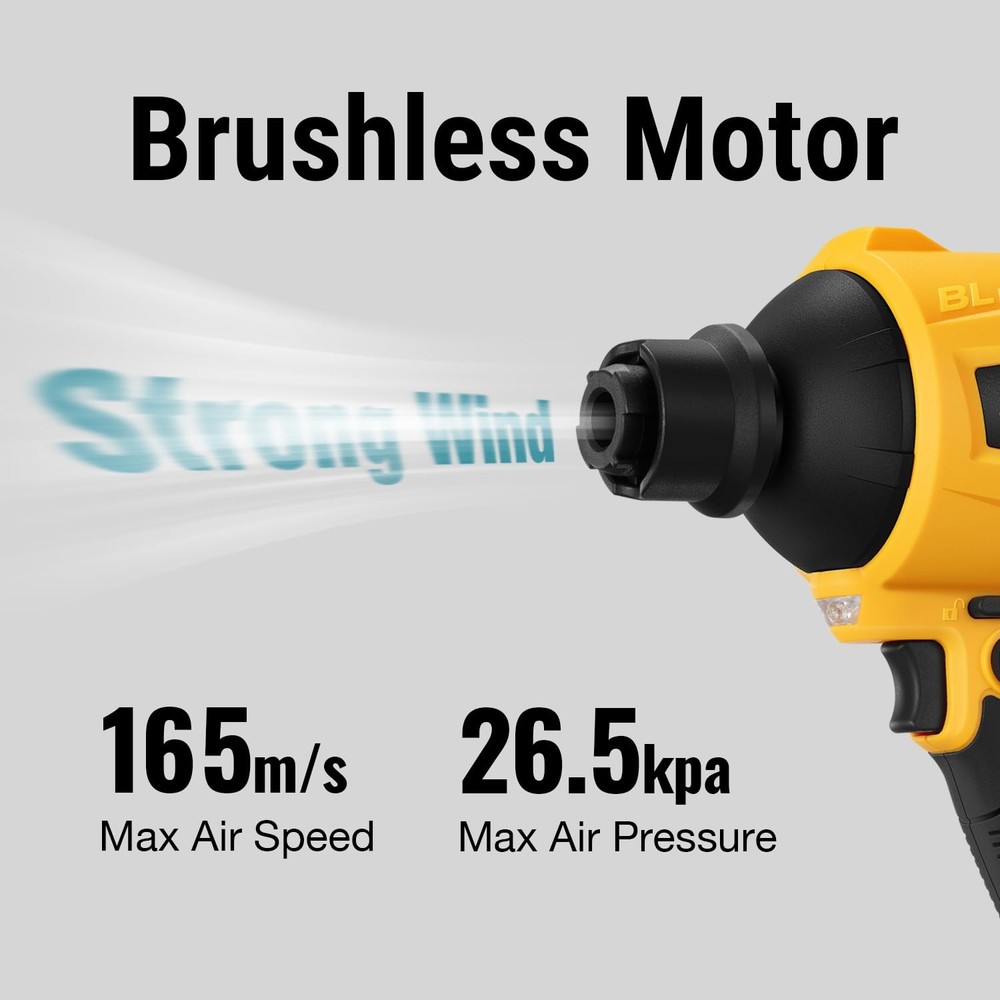 Cordless Compressed Air Duster & Blower Compatible with dewalt 20V MAX Batter...
