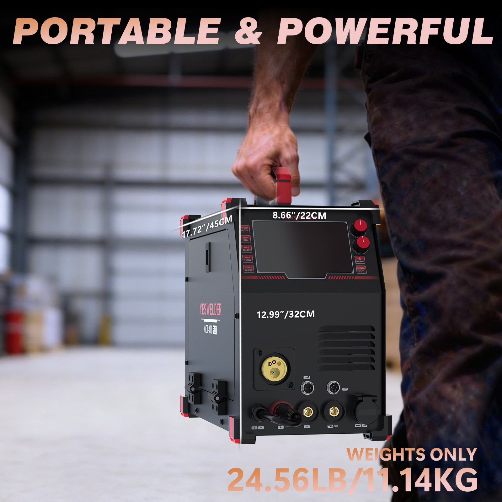 YESWELDER MCT-418 4-in-1 180A MIG/TIG/Stick & 40A Plasma 110V/220V