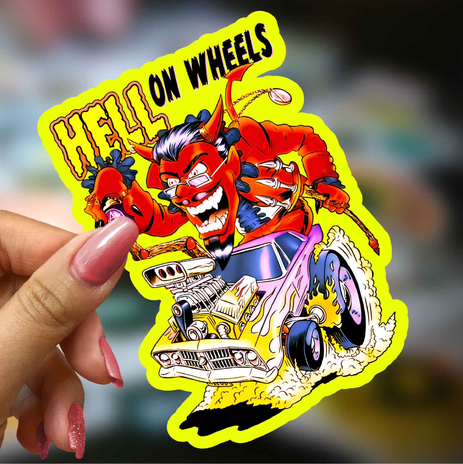 Rat Fink Ed Roth Vinyl Decals 50pcs Hot Rod Custom Car Bike Skateboard Sticker