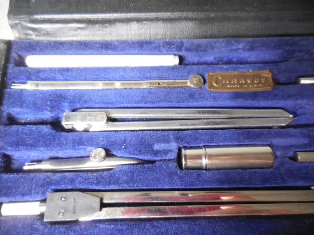 Charvos Drafting Tools No 877P Set Mechanical Engineering Drawing Drafting USA