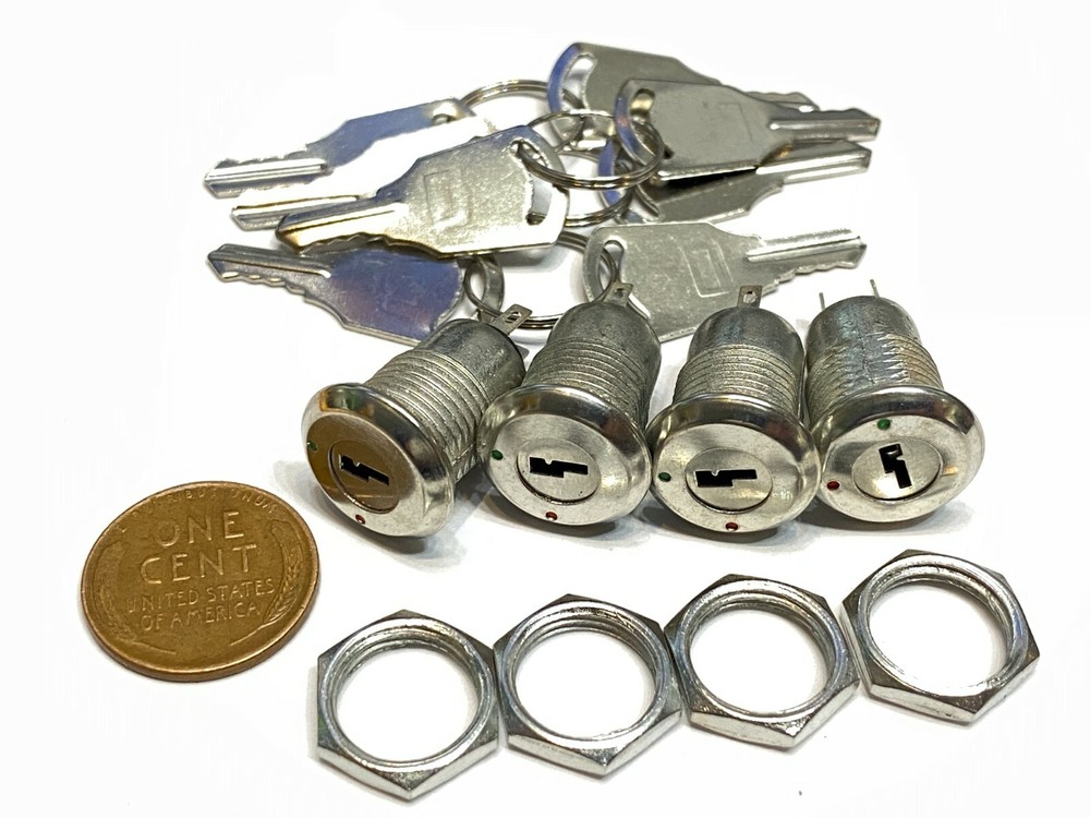 4 sets Key Switch OFF-ON Lock Metal Toggle Security KS-02