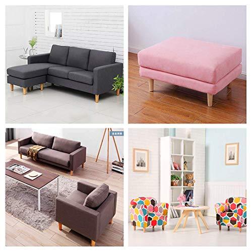 WEICHUAN Round Solid Wood Replacement Sofa Couch Chair Ottoman 6" Straight
