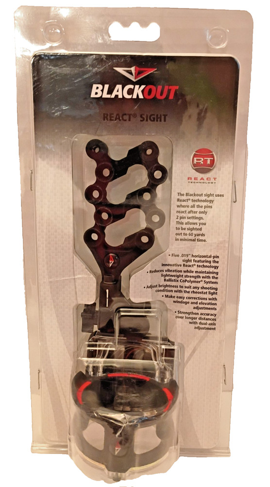 Blackout 5-Pin Bow Sight with React Technology AS855BK