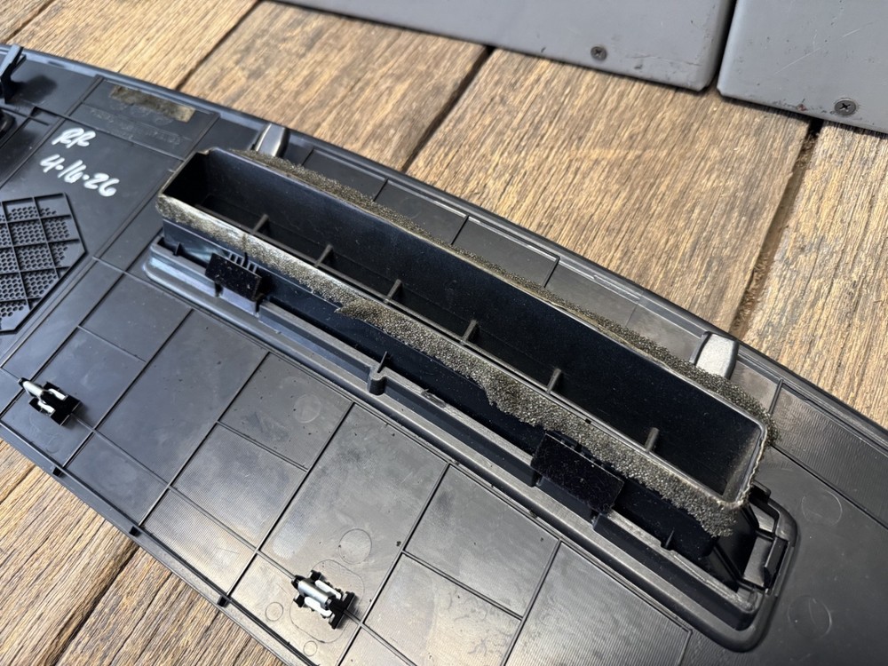 08-14 Dodge Challenger Dash Defrost Upper Trim Panel OEM Grille Dark Gray