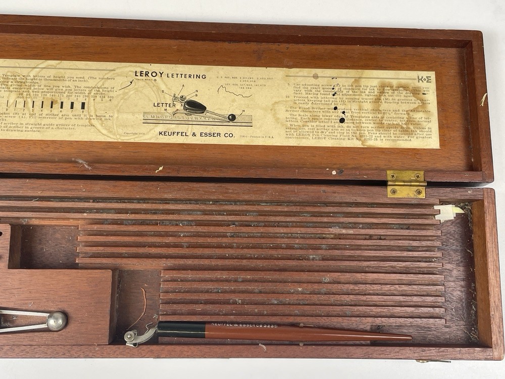K&E Leroy Lettering *MIXED Set 1950 Keuffel & Esser / Tech Graphics Drafting