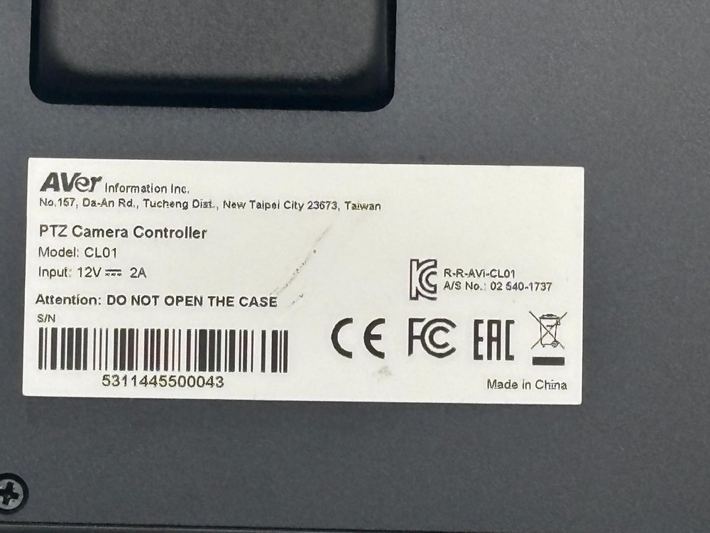 Aver PTZ Camera Controller CL01 - Two Missing Knobs