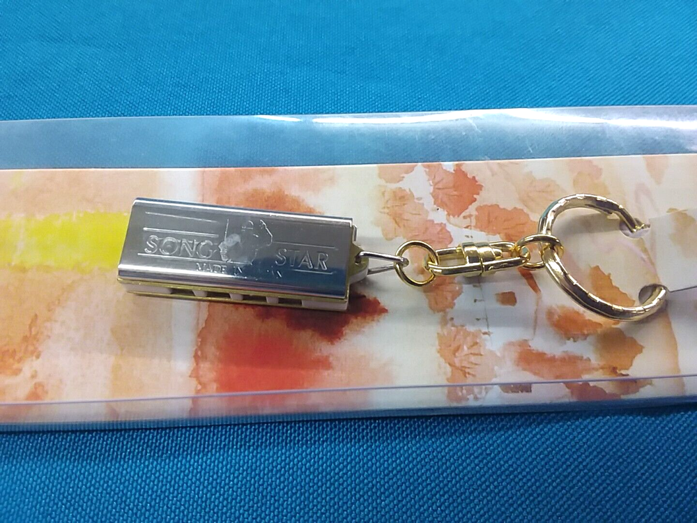 Suzuki ~ Song Star K-1200 ~ Silver Keychain Harmonica ~ NEW