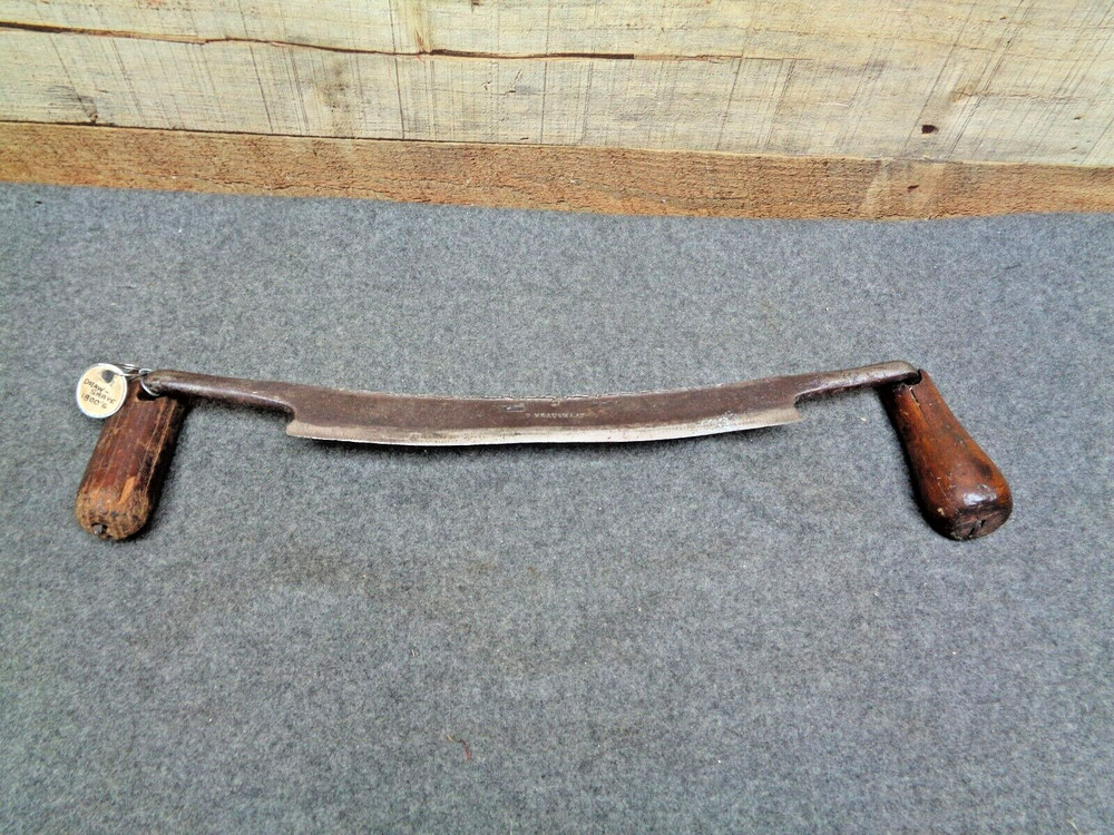 Vintage Draw Shave Drawknife Carpentry Tool 9" Blade