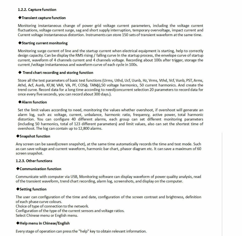 Three Phase Power Quality Analyzer Meter ETCR008B Current Clamp Sensor ETCR5000