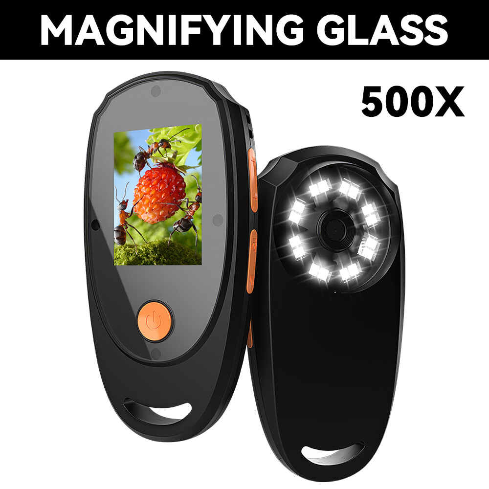 500X Handheld Digital Microscope 2 MP Portable Microscope HD Magnifying Glass