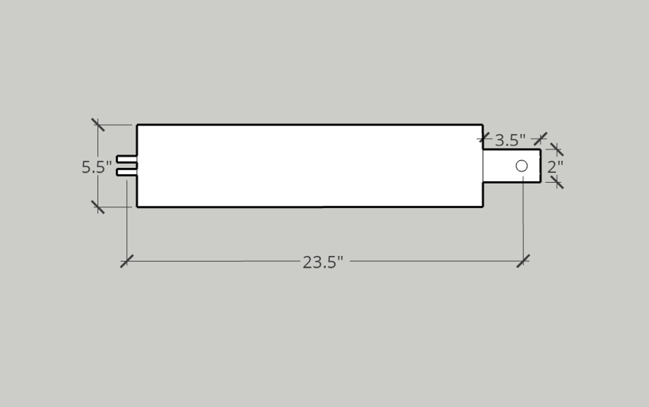 Load Trail 070013 5 Inch x 15-3/4 Inch x 2 Inch Dump Trailer Hydraulic Cylinder