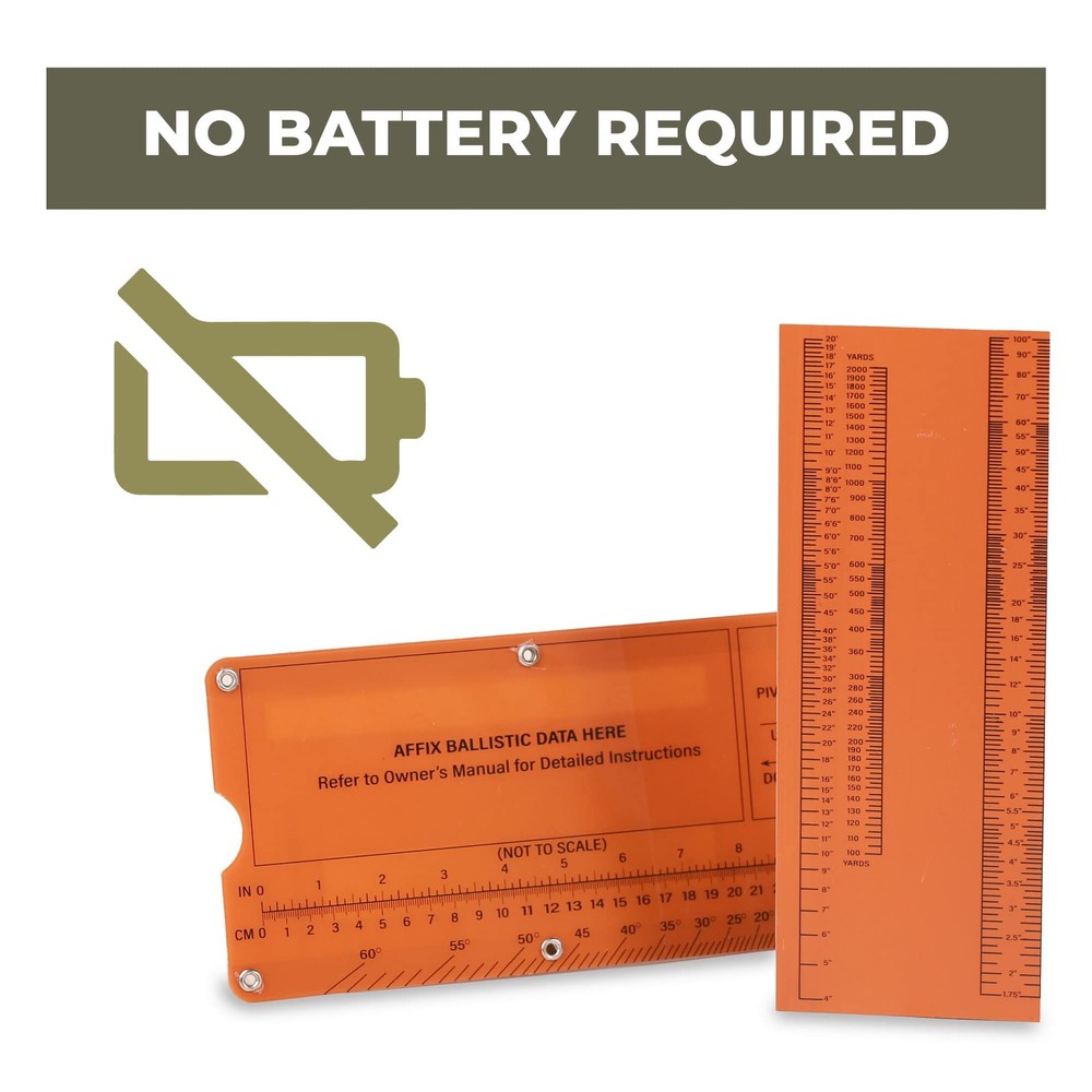 Value Plus Mrad Ruler - Long Range Shooting Slide Rule Calculator Dark Orange