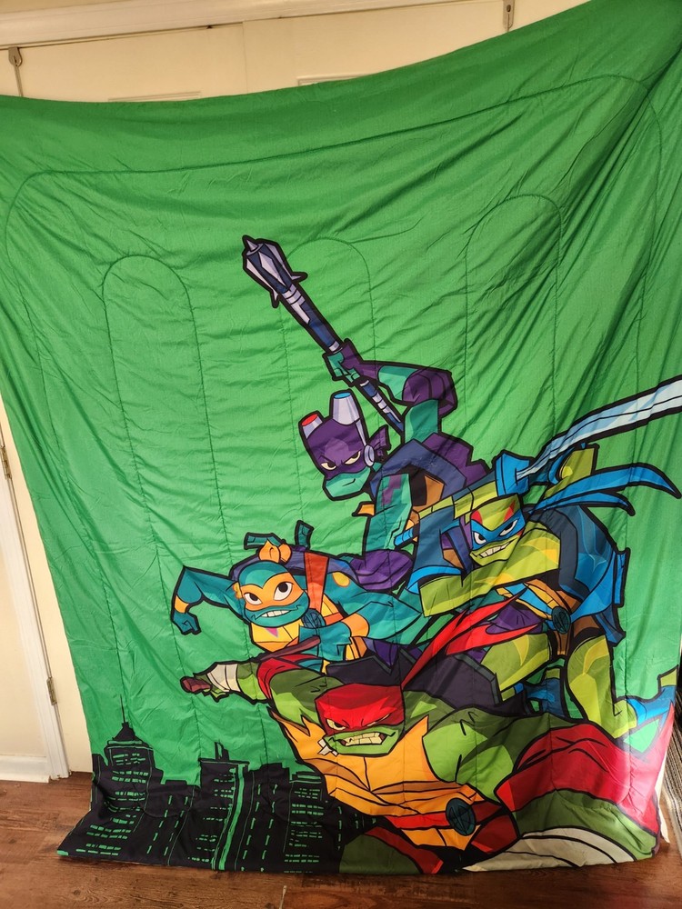 TMNT Comforter, Reversible, Appr 82"×65"