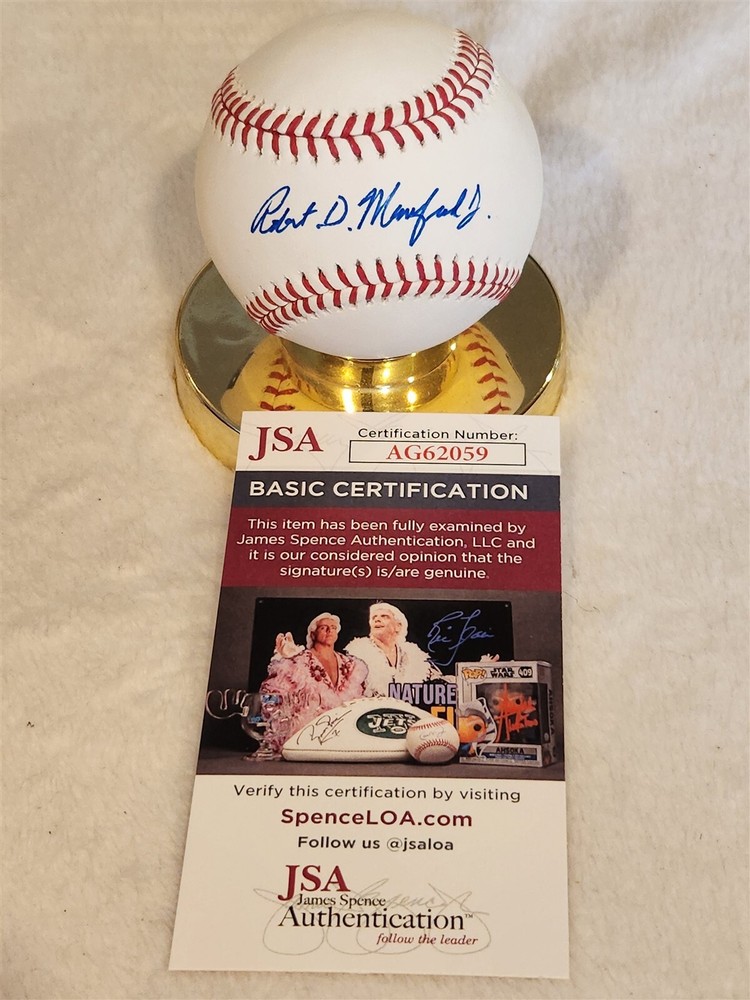 ROBERT MANFRED signed OML baseball JSA COA MLB COMMISSIONER