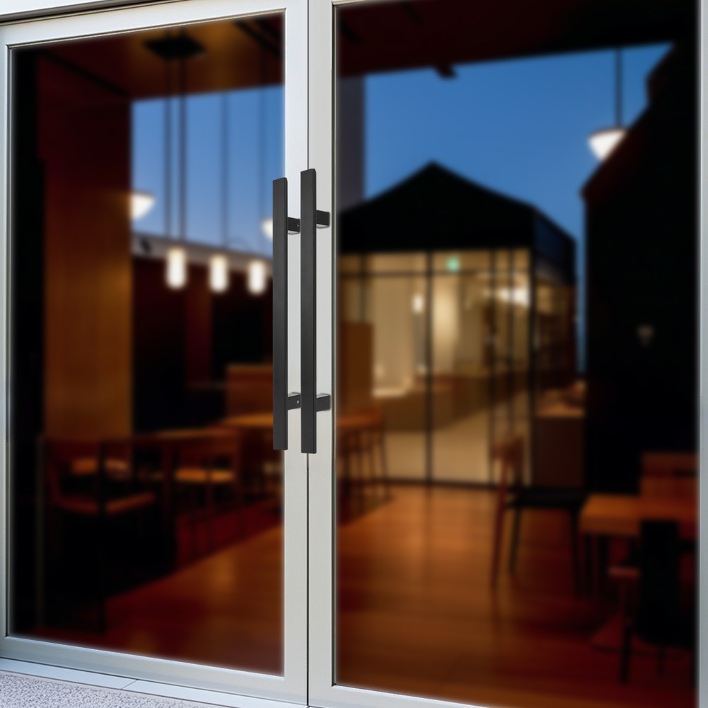 Stainless Steel Double Sided Push Pull Door Handle, H-shaped Door Pull Handle