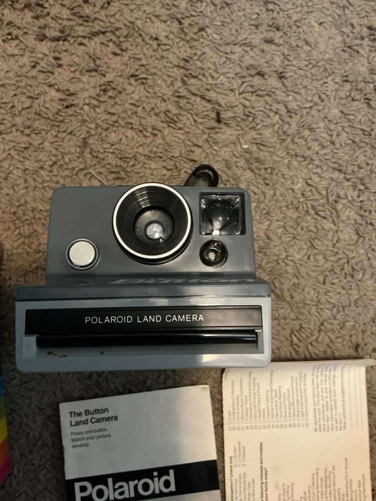 Polaroid The Button Land Camera With Original Box And Paperwork