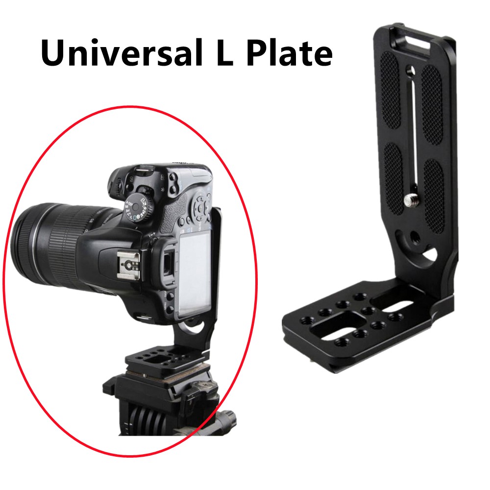 Universal DSLR Camera L Bracket Vertical Horizontal Switching Tripod Head Plate