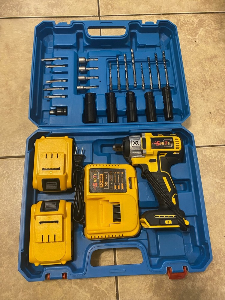 25 Pcs Impact Driver Set With Batteries