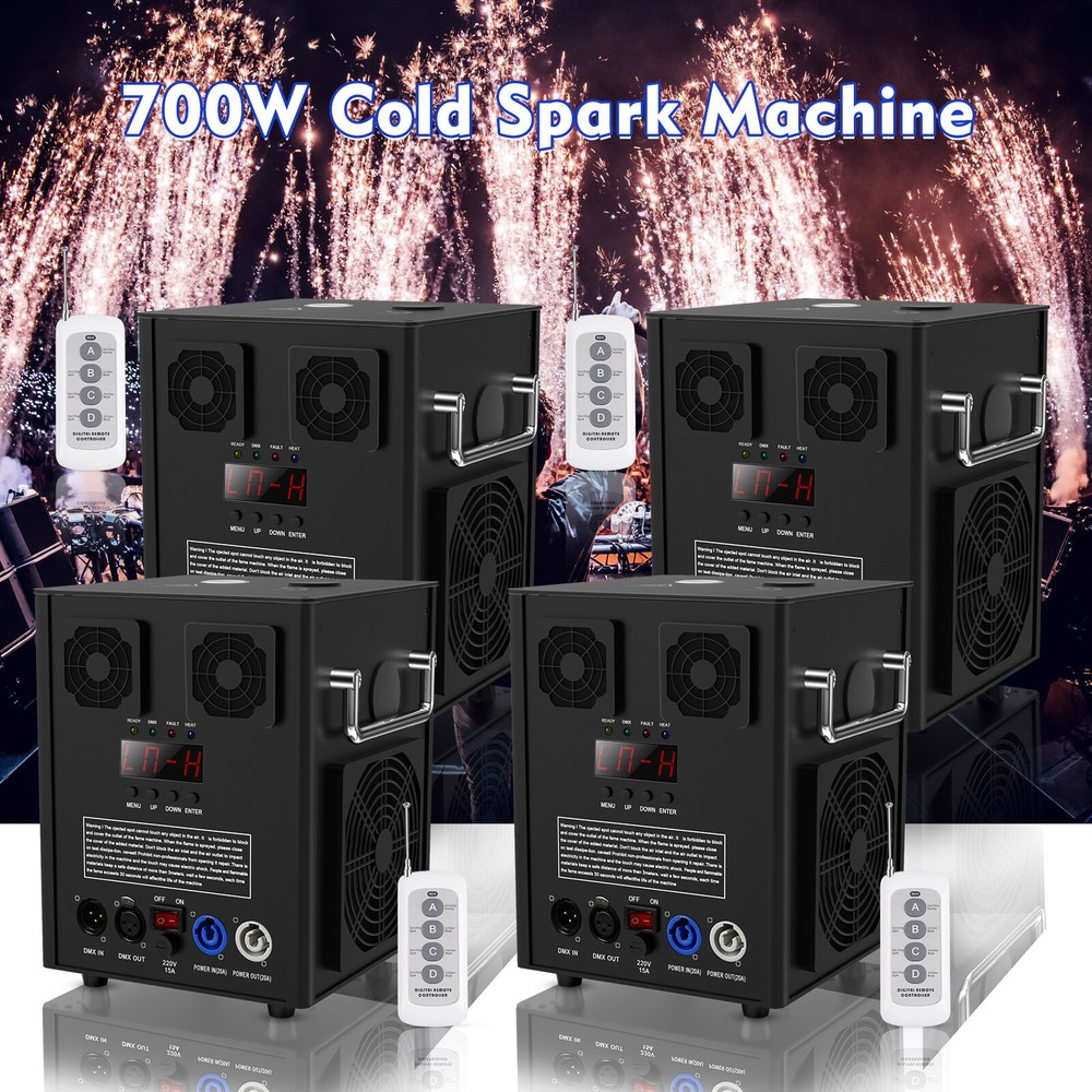 Large 700W Cold Spark Machine Firework Stage Effect DJ Event Party Wedding+Case