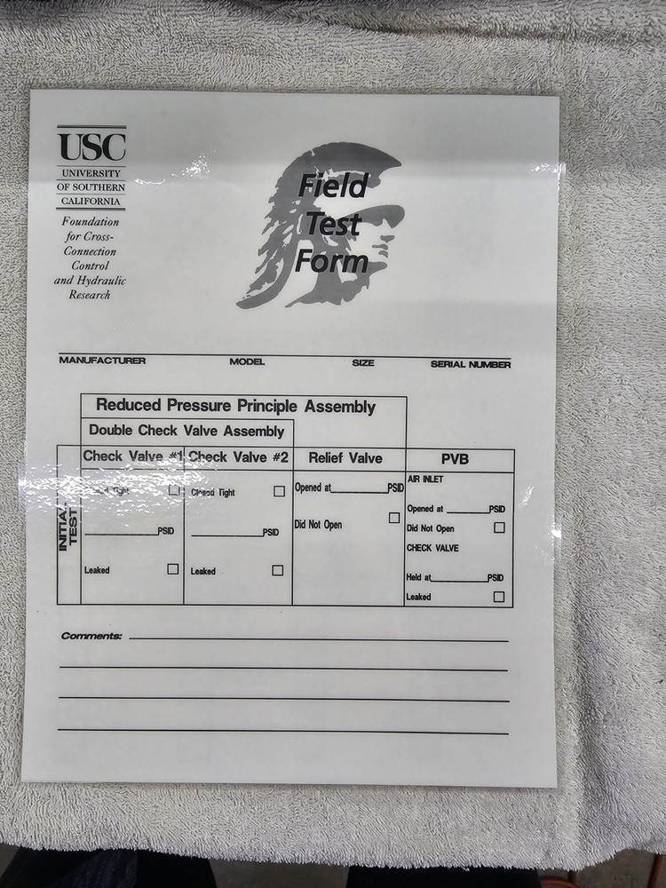 Mid-West Backflow Preventer Test Kit Model 830