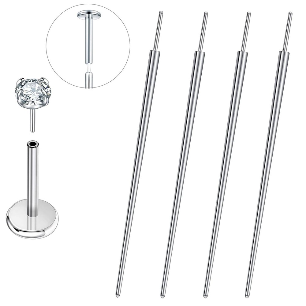 G23 Titanium Threadless Piercing Taper, Lyuxzad 4pcs Mixed-4pcs,