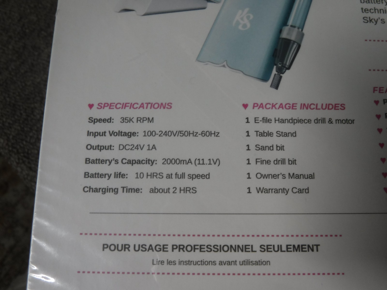 *NEW* Kiara Sky Beyond Pro Portable Nail Drill Blue KSBLUEDRILL