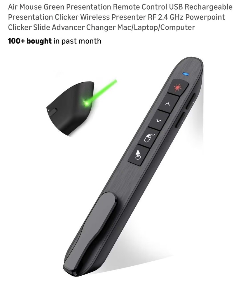 Presentation Clicker Hyperlink Volume Control Wireless Presenter Powerpoint C