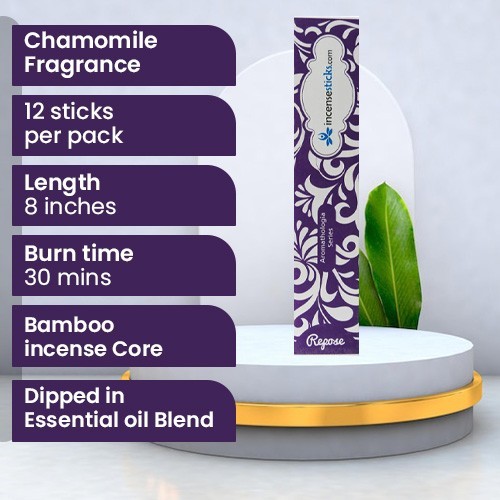 Repose Incense 8" 12 Sticks Packs: 10 Packs
