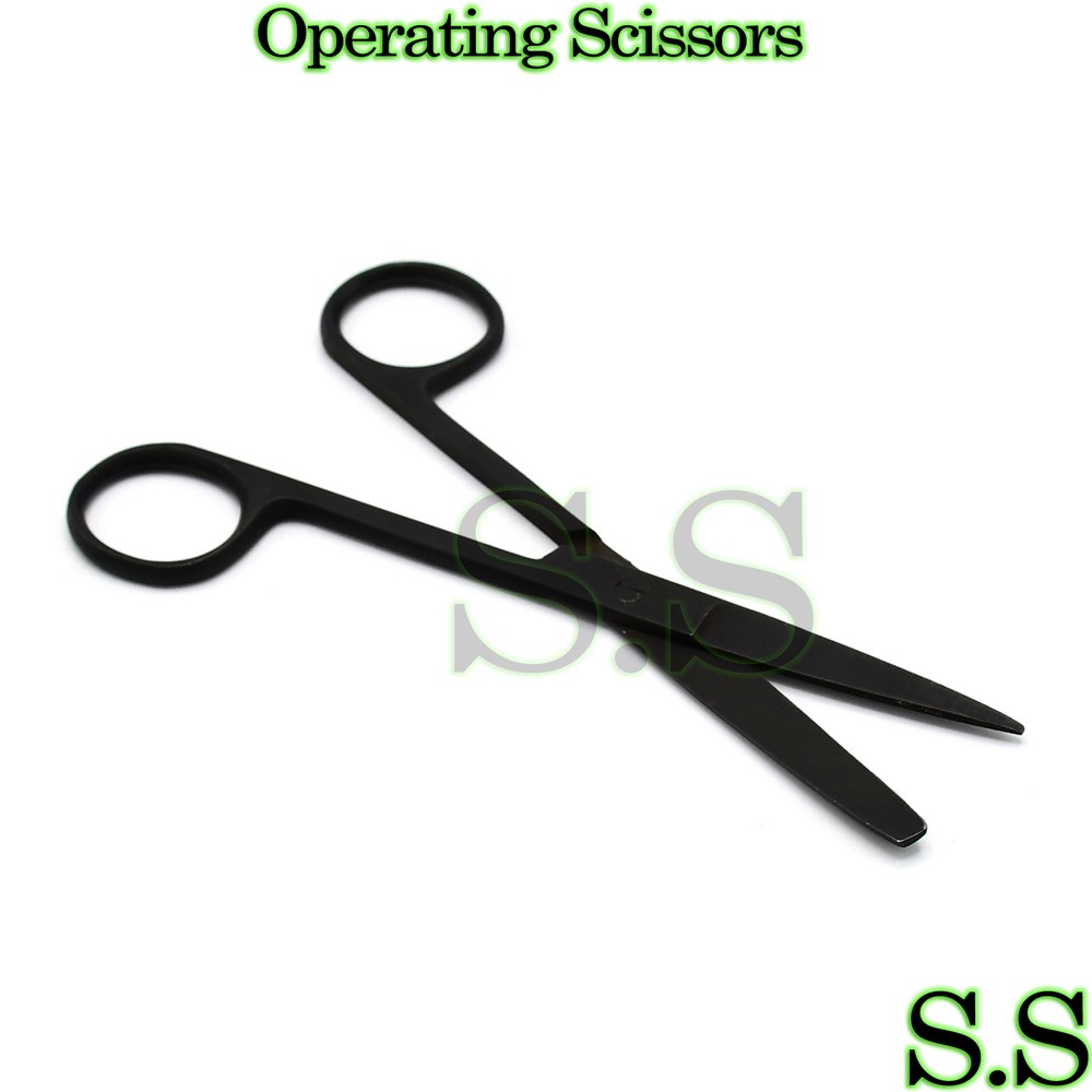 Operating Scissors Curved 4.5" sharp-blunt Black Coated Surgical Instruments