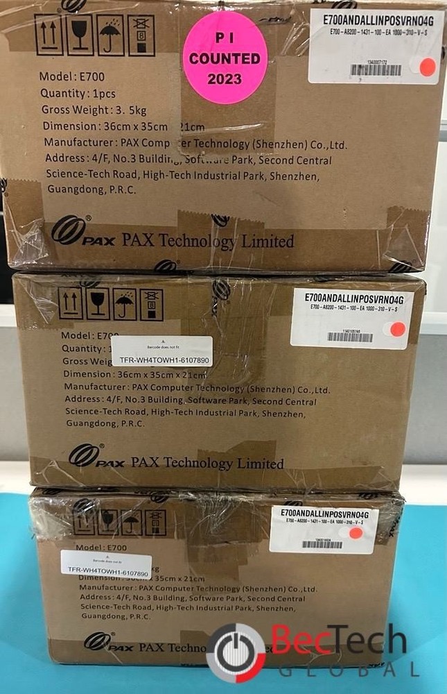 PAX E700 All In One POS Terminal *E700-A8200-1431-100-EA*