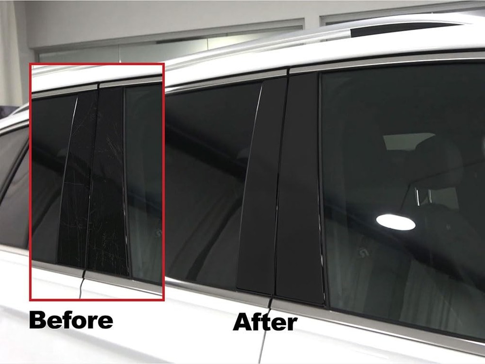 Pillar Post Window Trim Compatible with Dodge Ram 2019-2024 (Crew Cab/Quad