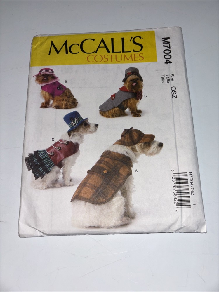 McCall's Pattern M7004 Dog Costumes Size OSZ Uncut
