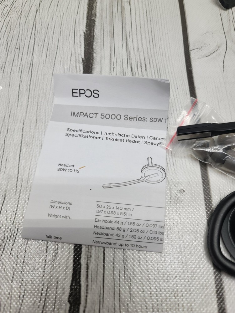 Sennheiser EPOS Impact Wireless Headset Only SDW 10 HS SCDH1