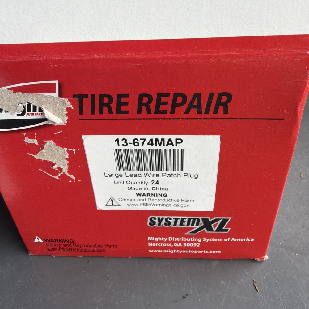 13-674MAP 3/8" Lead Wire Combination Patch Plug 2" Patch Box of 24 XL