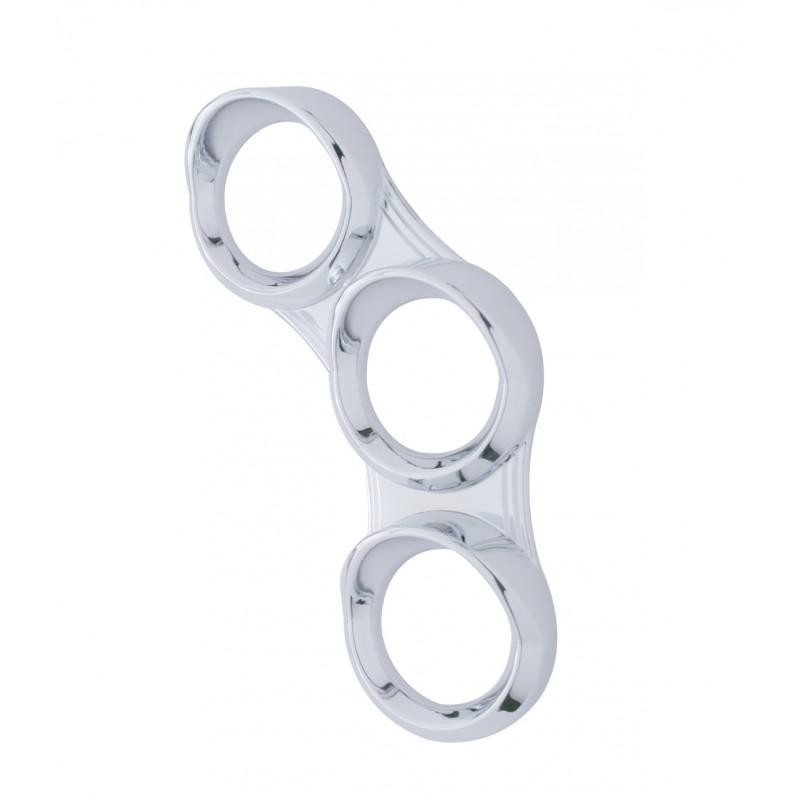 Peterbilt Chrome 3 Gauge Cluster Cover With Visor - Right