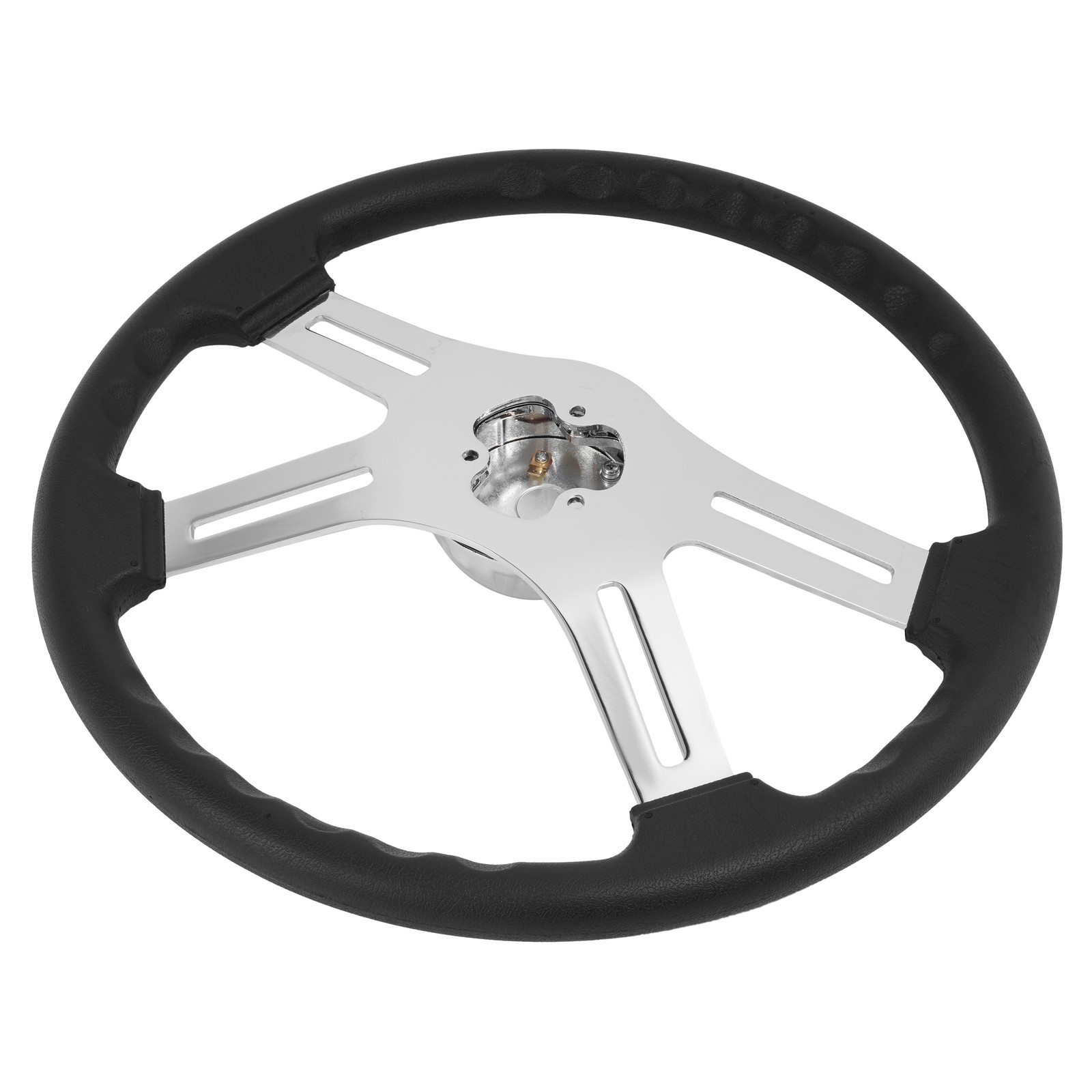 4 Spoke Steering Wheel 18" Black For Freightliner/ Kenworth/ Peterbilt/ Volvo