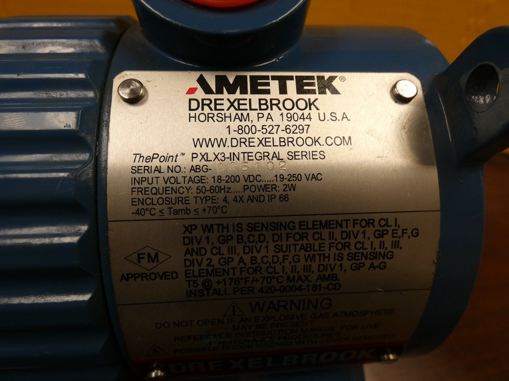 AMETEK DREXELBROOK PXLX3 THEPOINT Level Switch