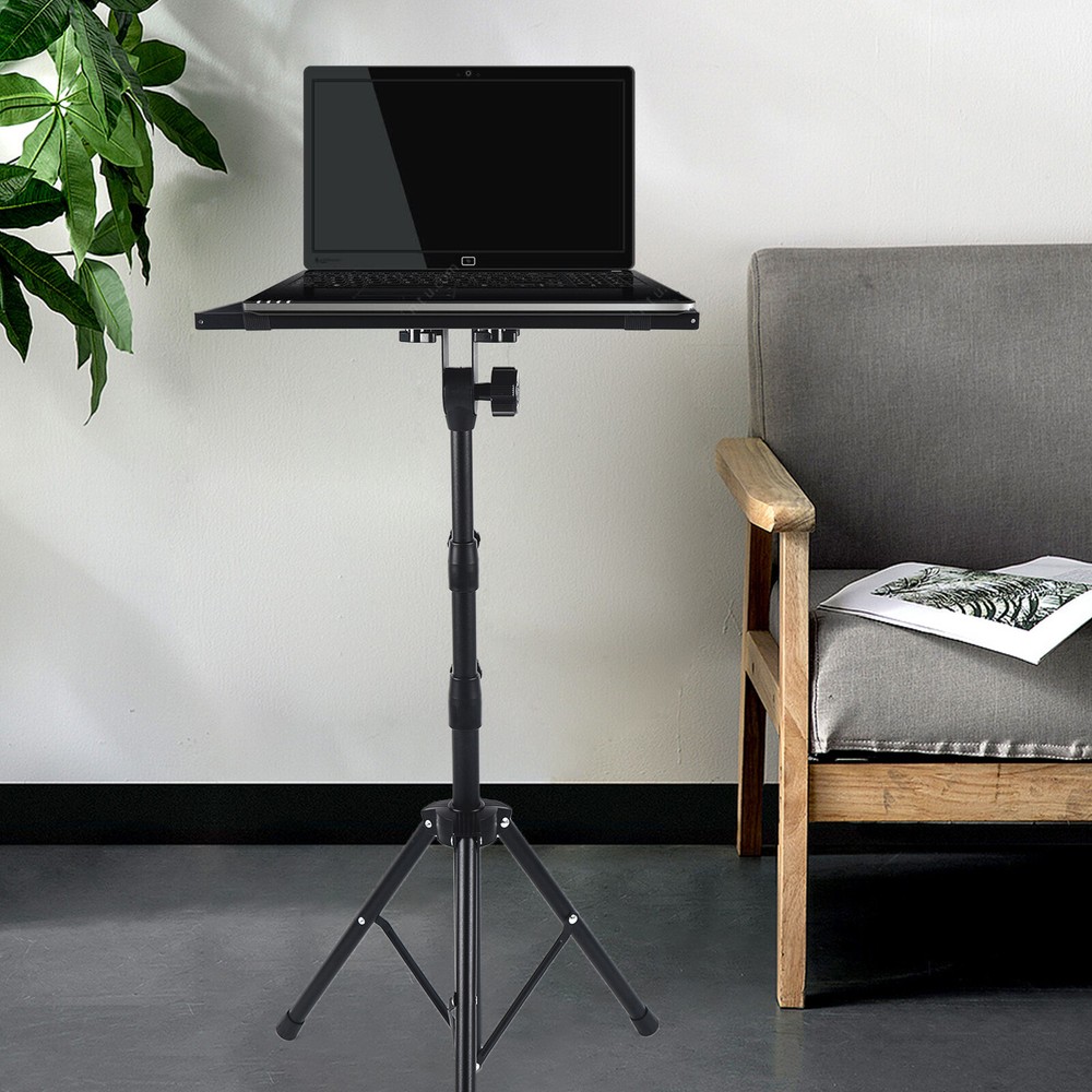 Mobile Projector Floor Tripod Stand Adjustable Height Laptop Holder with Tray