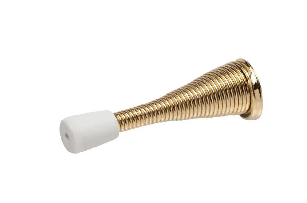 Spring Door Stop Value Pack Everbilt Bright Brass (5-Pack) 1002316477