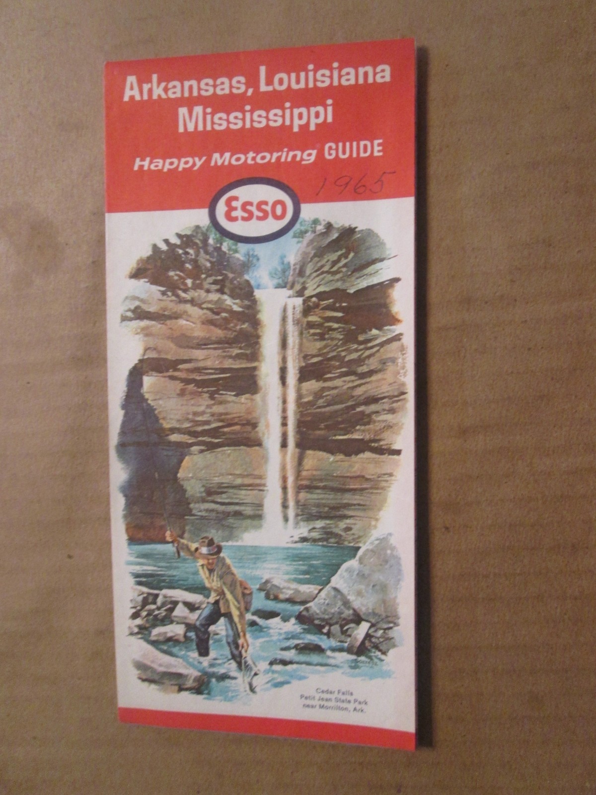 Esso Humble Oil Company Road Map of Arkansas Louisiana Mississippi 1964