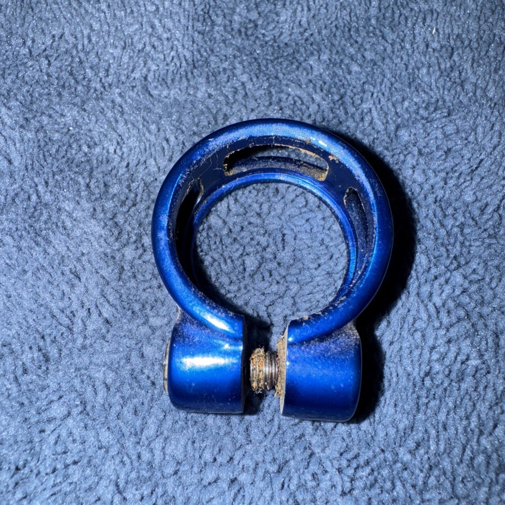 BOX ONE BMX FIXED SEAT POST CLAMP 25.4mm BLUE
