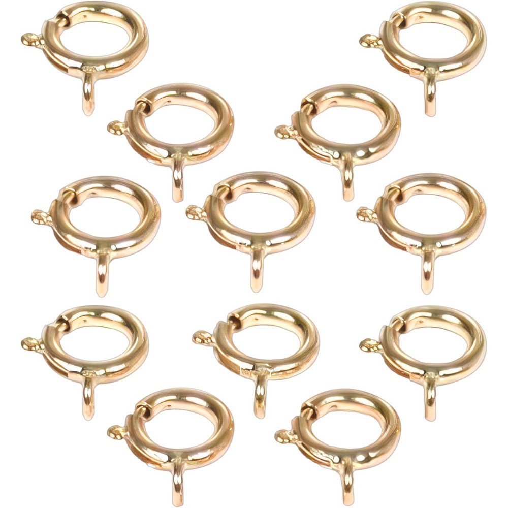 12 14k Gold Spring Ring Clasps 5.5mm