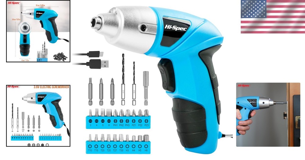 Compact & Lightweight Electric Screwdriver - Perfect for Home Projects
